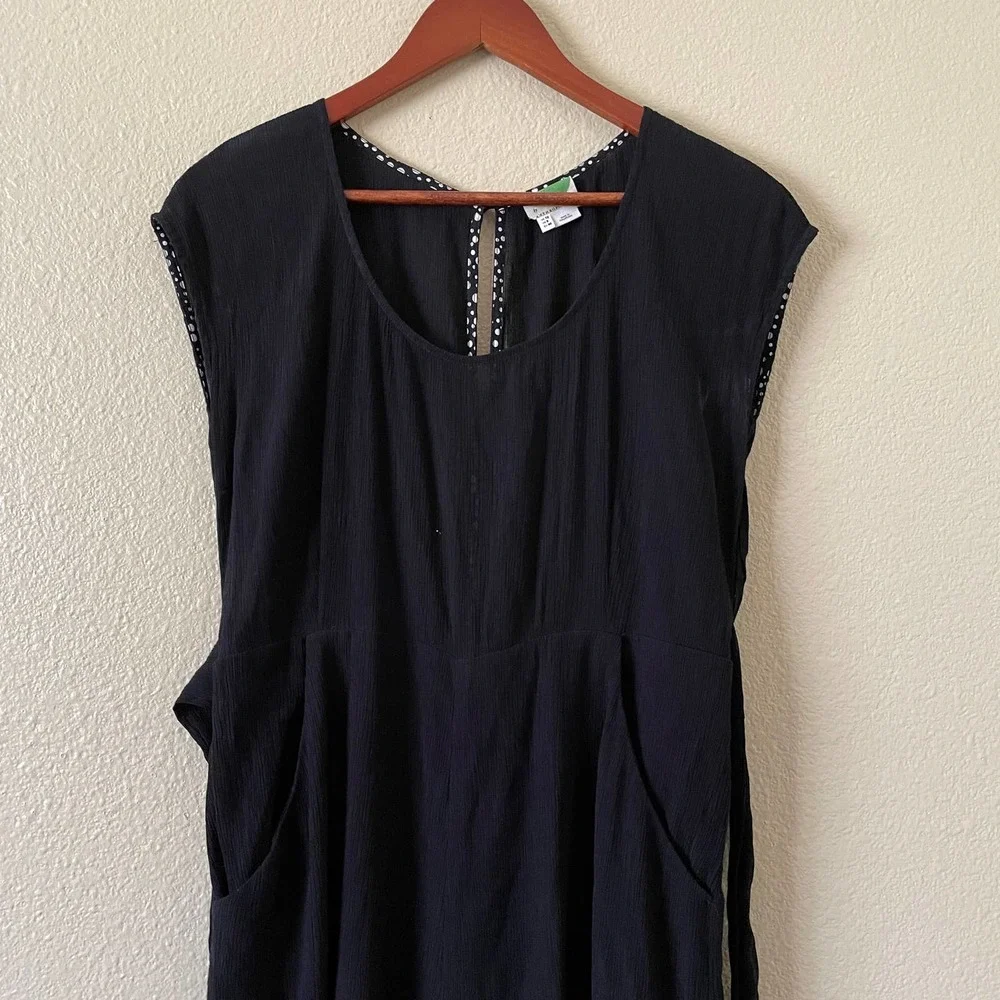 Anthropologie Abbey crepe wide leg crop scoopneck jumpsuit